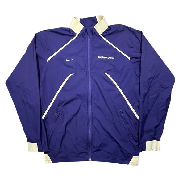 Y2K Nike Team University Of Washington Huskies Full Zip Warm Up Jacket - Picture 1 of 3